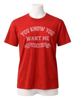 Lucky 7 mens graphic tee t-shirt red NWT you know you want me